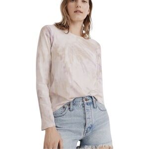 Madewell Northside Unique Long-Sleeve Vintage Cotton Tie-Dye casual fun Tee top